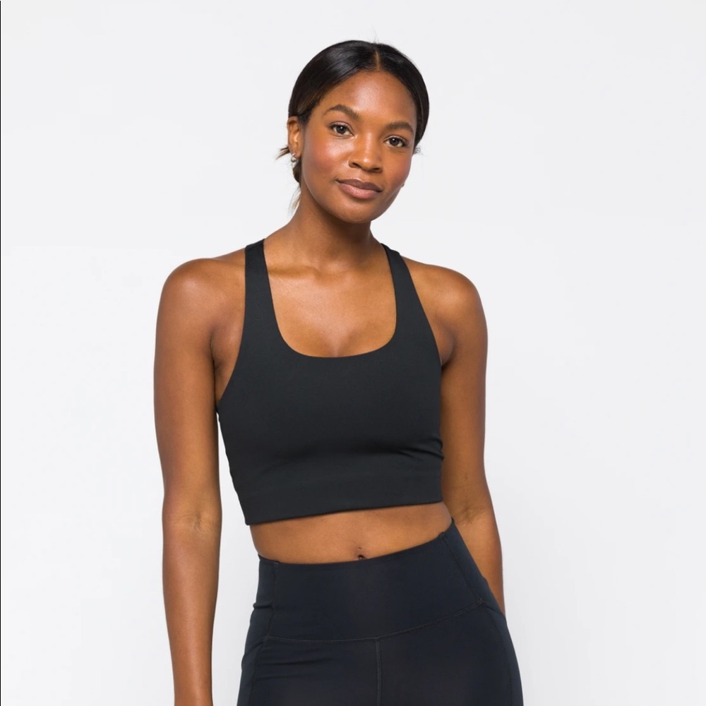 Girlfriend Collective Black Paloma Racerback Bra